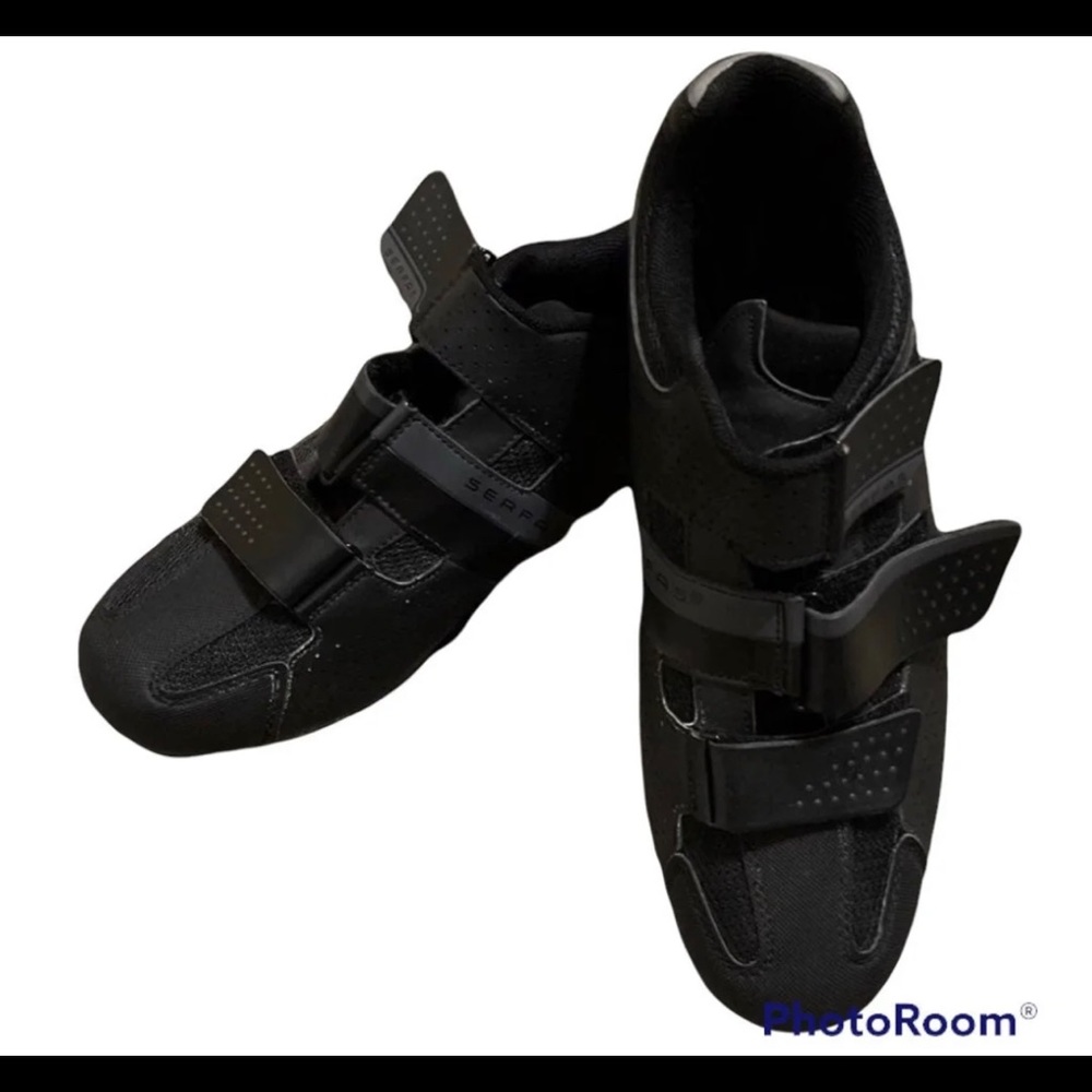 Barely used cycling shoes with clips glued in!